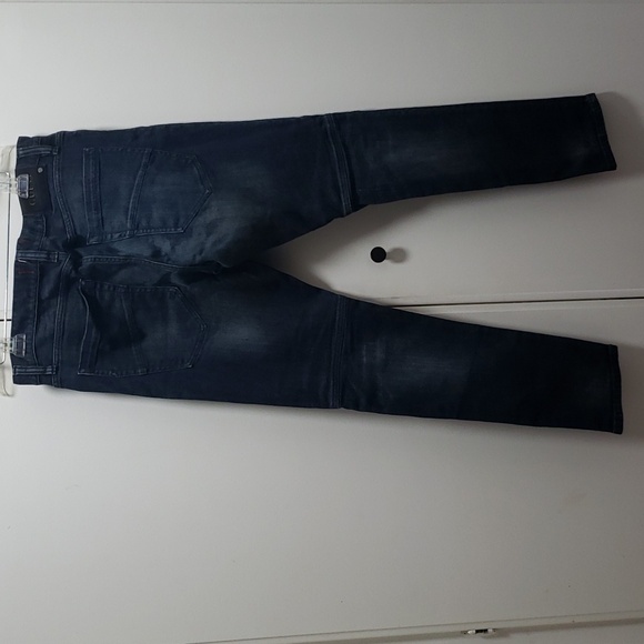 GUESS SLIM TAPERED LEG zipper pockes Biker Men's Jeans size waist 36 inseam 32 - Picture 9 of 16